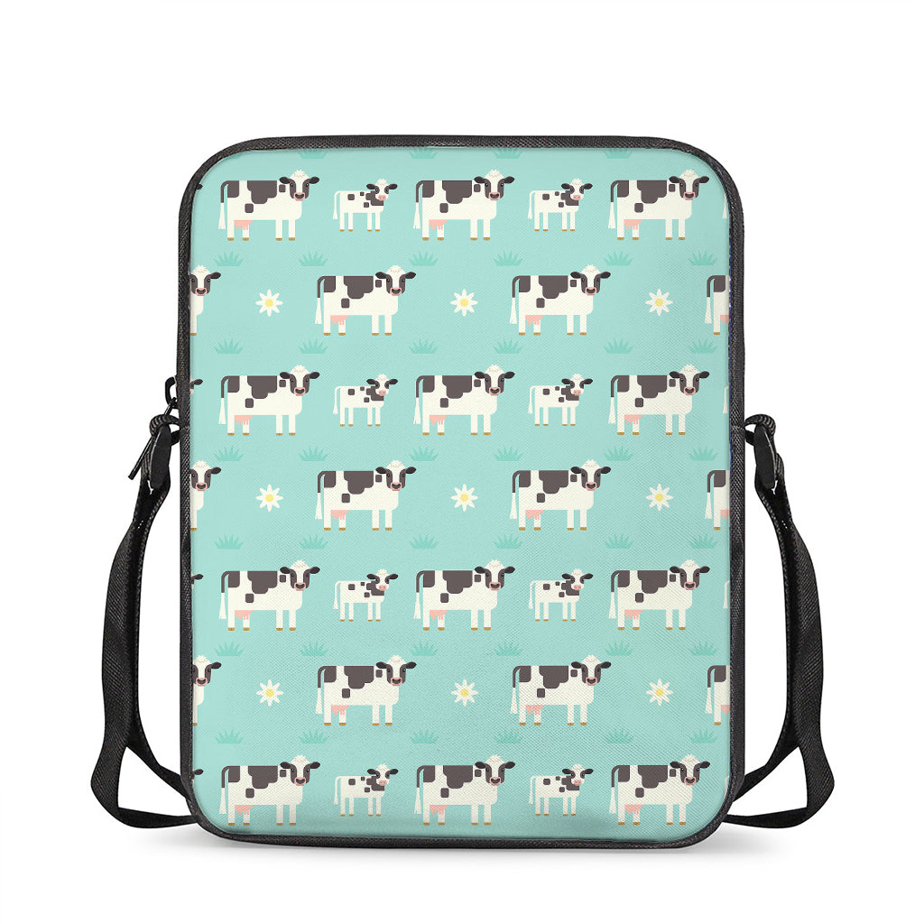 Cute Cow And Baby Cow Pattern Print Rectangular Crossbody Bag