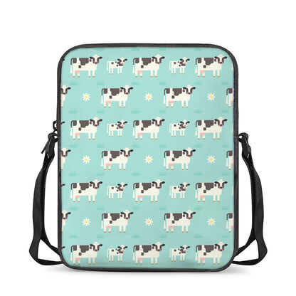 Cute Cow And Baby Cow Pattern Print Rectangular Crossbody Bag