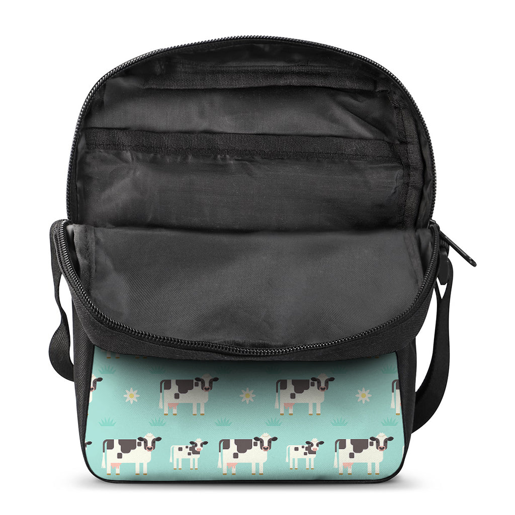 Cute Cow And Baby Cow Pattern Print Rectangular Crossbody Bag