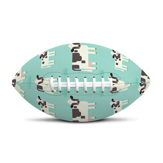 Cute Cow And Baby Cow Pattern Print Rugby Ball