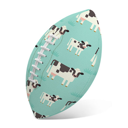 Cute Cow And Baby Cow Pattern Print Rugby Ball