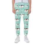 Cute Cow And Baby Cow Pattern Print Scuba Joggers