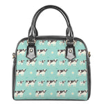 Cute Cow And Baby Cow Pattern Print Shoulder Handbag
