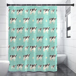 Cute Cow And Baby Cow Pattern Print Shower Curtain