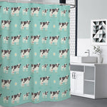 Cute Cow And Baby Cow Pattern Print Shower Curtain