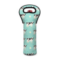 Cute Cow And Baby Cow Pattern Print Single Neoprene Wine Tote