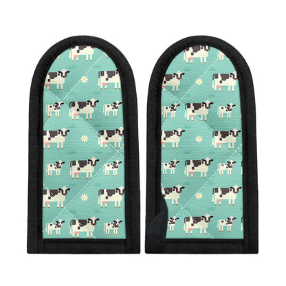 Cute Cow And Baby Cow Pattern Print Skillet Handle Cover