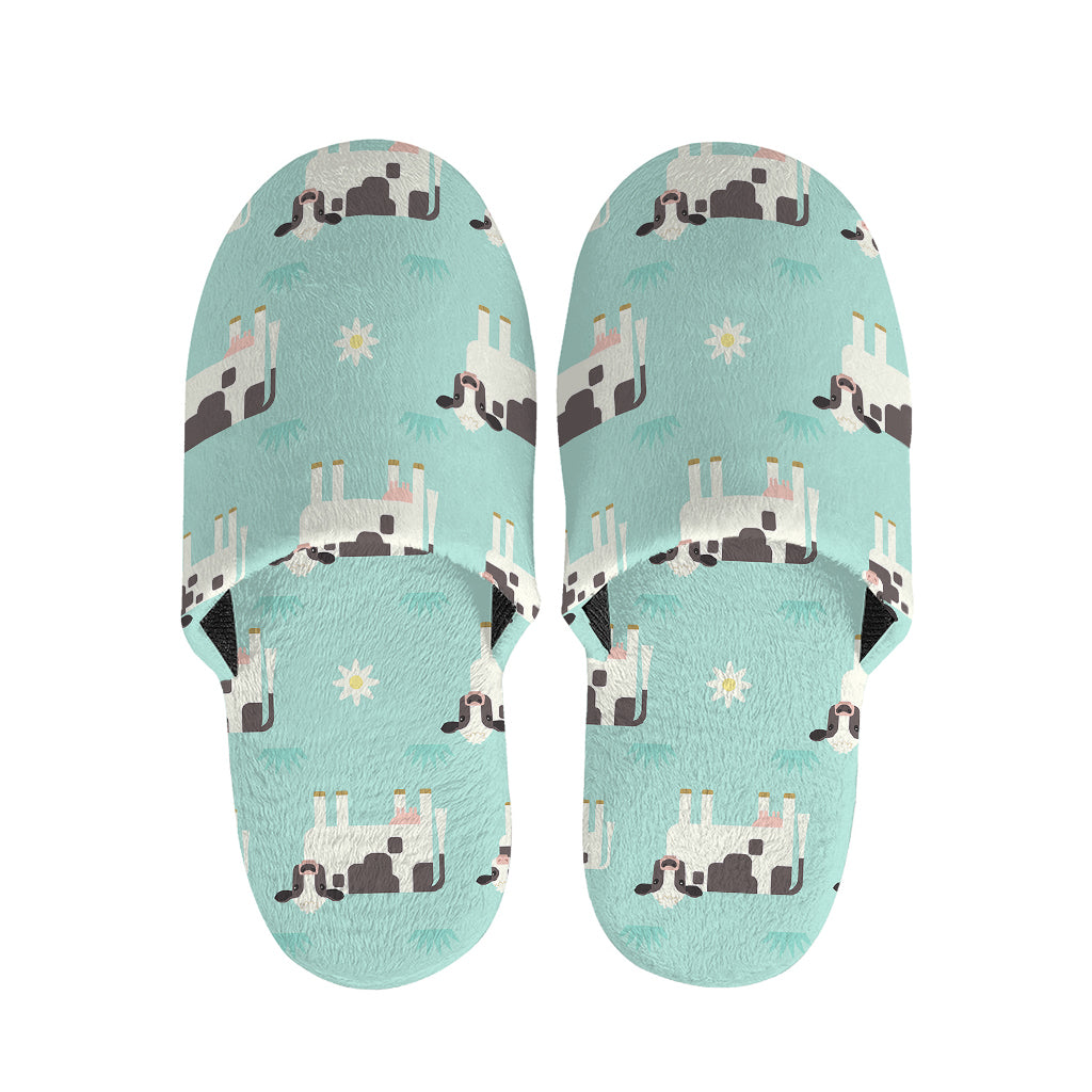 Cute Cow And Baby Cow Pattern Print Slippers