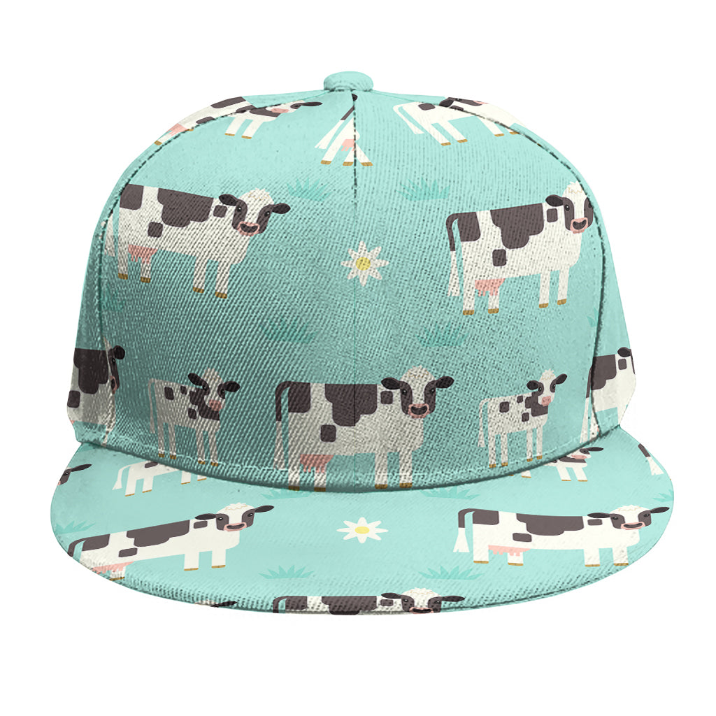 Cute Cow And Baby Cow Pattern Print Snapback Cap