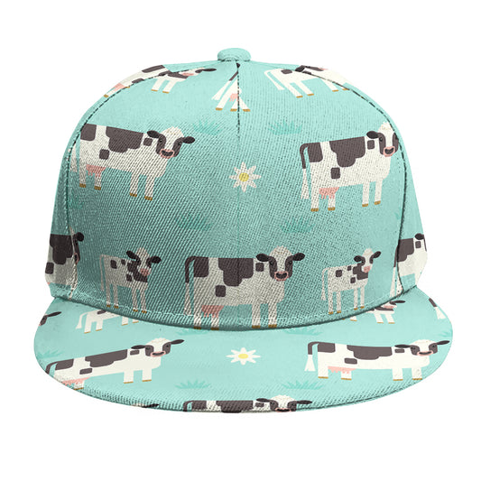 Cute Cow And Baby Cow Pattern Print Snapback Cap