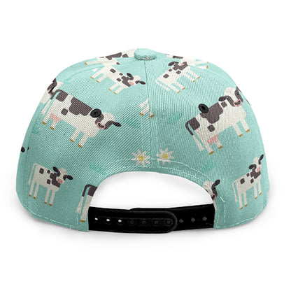 Cute Cow And Baby Cow Pattern Print Snapback Cap