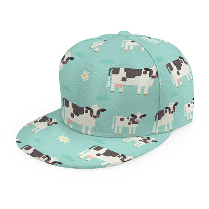 Cute Cow And Baby Cow Pattern Print Snapback Cap