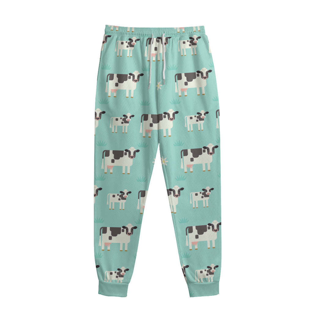 Cute Cow And Baby Cow Pattern Print Sweatpants