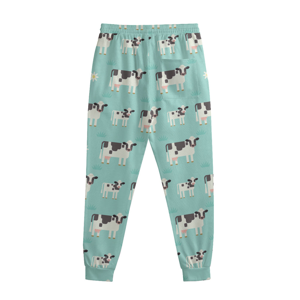Cute Cow And Baby Cow Pattern Print Sweatpants