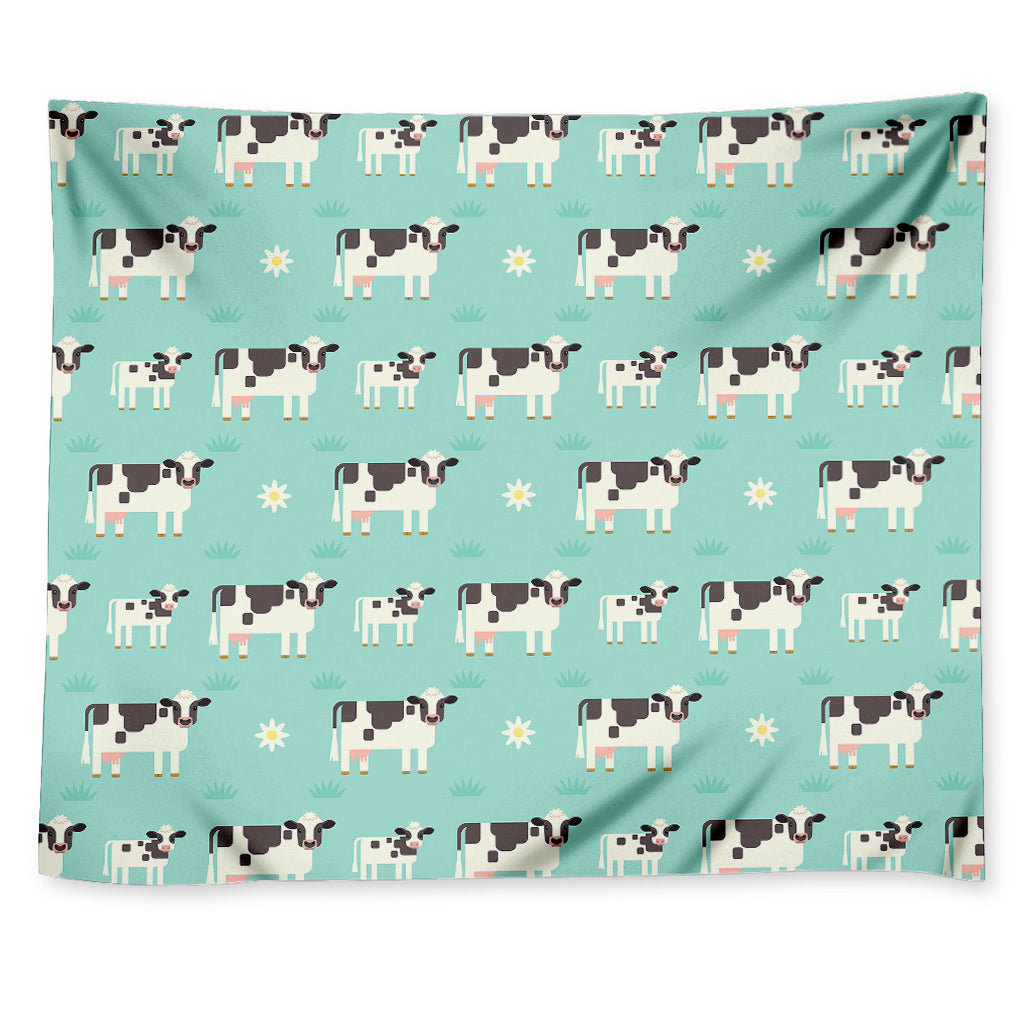 Cute Cow And Baby Cow Pattern Print Tapestry