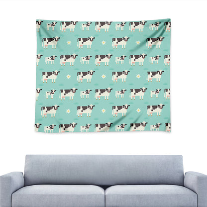 Cute Cow And Baby Cow Pattern Print Tapestry