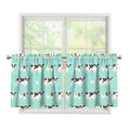 Cute Cow And Baby Cow Pattern Print Tier Curtains