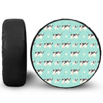 Cute Cow And Baby Cow Pattern Print Tire Cover