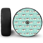 Cute Cow And Baby Cow Pattern Print Tire Cover With Camera Hole
