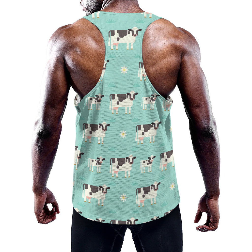 Cute Cow And Baby Cow Pattern Print Training Tank Top