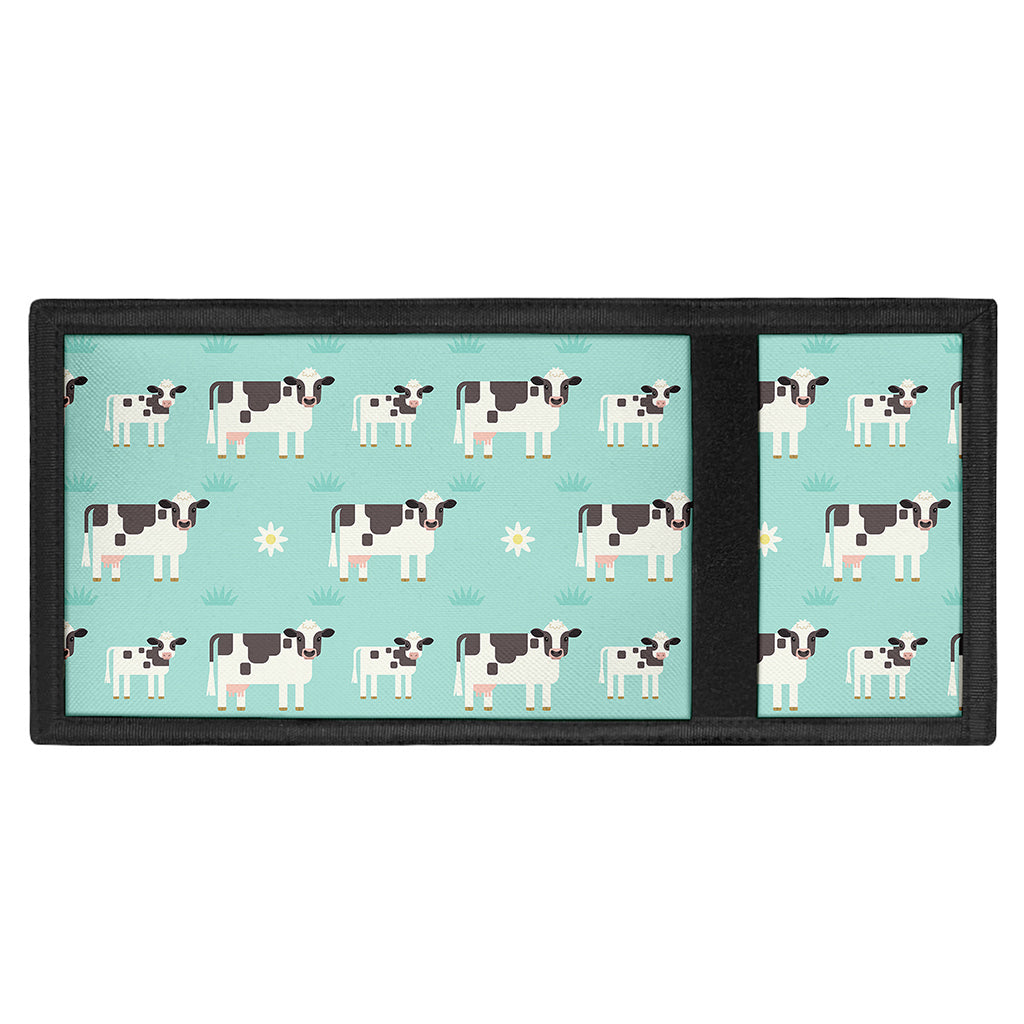 Cute Cow And Baby Cow Pattern Print Trifold Wallet