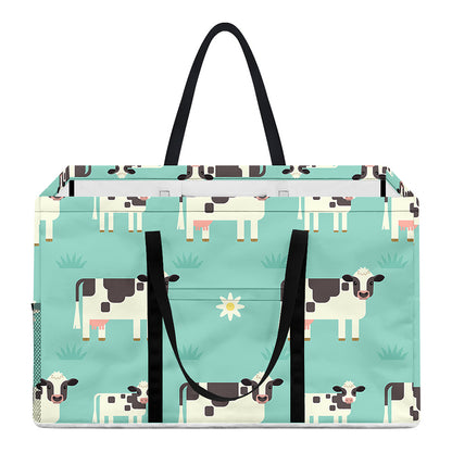 Cute Cow And Baby Cow Pattern Print Utility Tote Bag