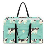 Cute Cow And Baby Cow Pattern Print Utility Tote Bag