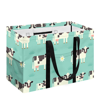 Cute Cow And Baby Cow Pattern Print Utility Tote Bag