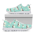 Cute Cow And Baby Cow Pattern Print White Running Shoes