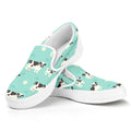 Cute Cow And Baby Cow Pattern Print White Slip On Sneakers