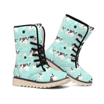 Cute Cow And Baby Cow Pattern Print Winter Boots