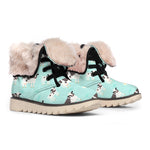 Cute Cow And Baby Cow Pattern Print Winter Boots