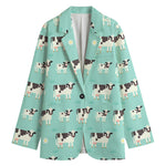 Cute Cow And Baby Cow Pattern Print Women's Blazer