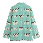 Cute Cow And Baby Cow Pattern Print Women's Blazer