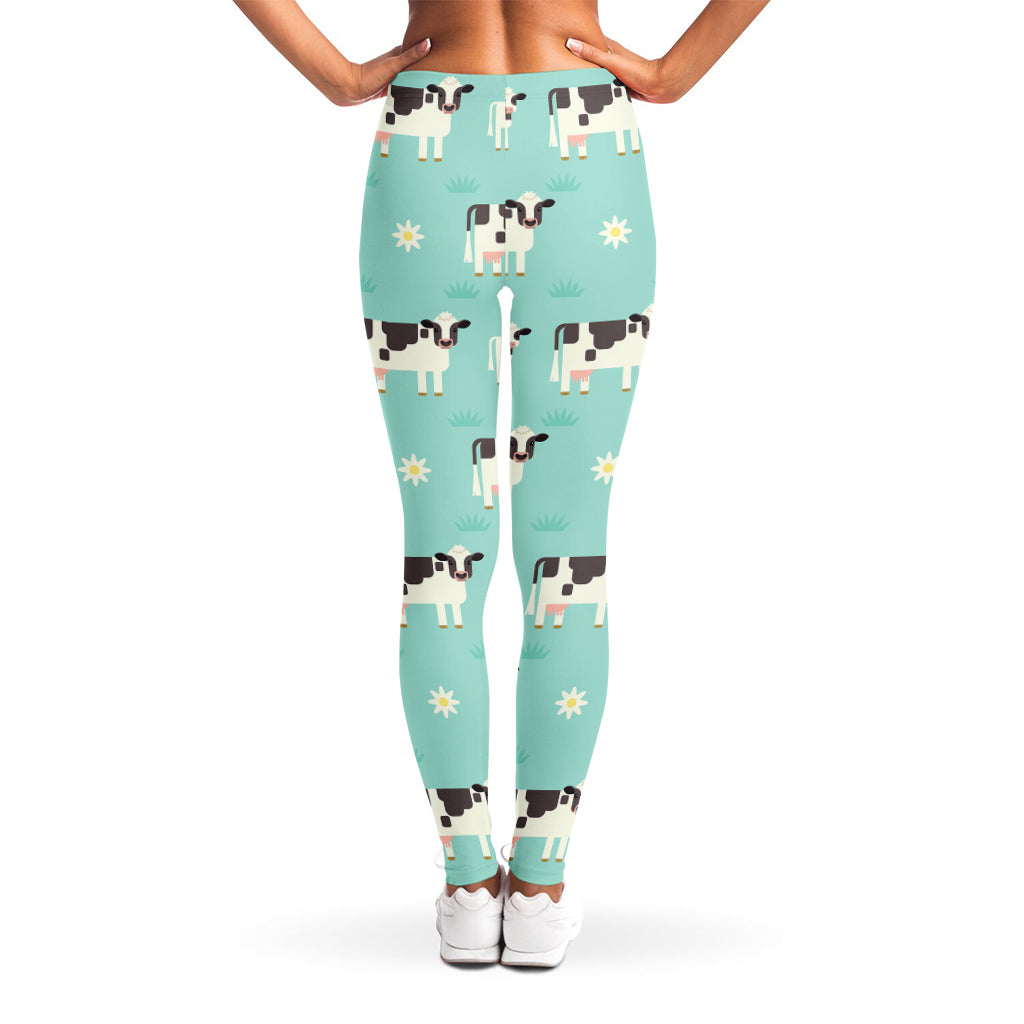 Cute Cow And Baby Cow Pattern Print Women's Leggings