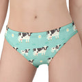 Cute Cow And Baby Cow Pattern Print Women's Panties