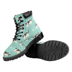 Cute Cow And Baby Cow Pattern Print Work Boots