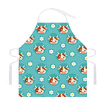 Cute Cow And Daisy Flower Pattern Print Adjustable Apron