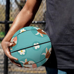 Cute Cow And Daisy Flower Pattern Print Basketball