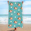 Cute Cow And Daisy Flower Pattern Print Beach Towel