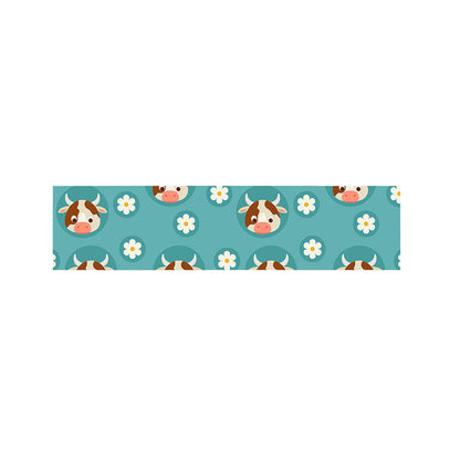 Cute Cow And Daisy Flower Pattern Print Bed Runner