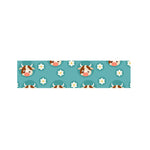 Cute Cow And Daisy Flower Pattern Print Bed Runner