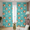 Cute Cow And Daisy Flower Pattern Print Blackout Pencil Pleat Curtains