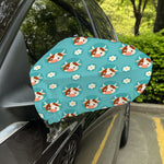 Cute Cow And Daisy Flower Pattern Print Car Side Mirror Covers