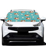 Cute Cow And Daisy Flower Pattern Print Car Windshield Snow Cover