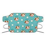 Cute Cow And Daisy Flower Pattern Print Car Windshield Snow Cover