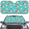 Cute Cow And Daisy Flower Pattern Print Car Windshield Sun Shade