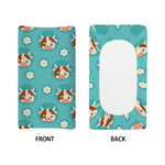 Cute Cow And Daisy Flower Pattern Print Changing Pad Cover