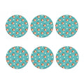 Cute Cow And Daisy Flower Pattern Print Coaster Set