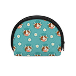 Cute Cow And Daisy Flower Pattern Print Coin Purse